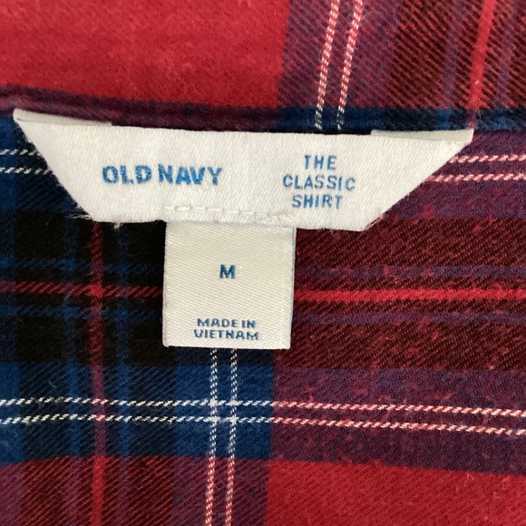 Old Navy The Classic Plaid Shirt Size Medium - Picture 5 of 8